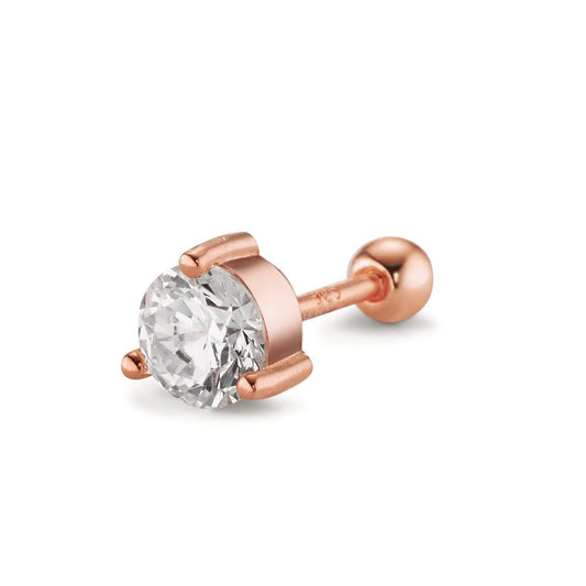 Piercing Argent Zircone rosé Plaqué or Ø5.5 mm