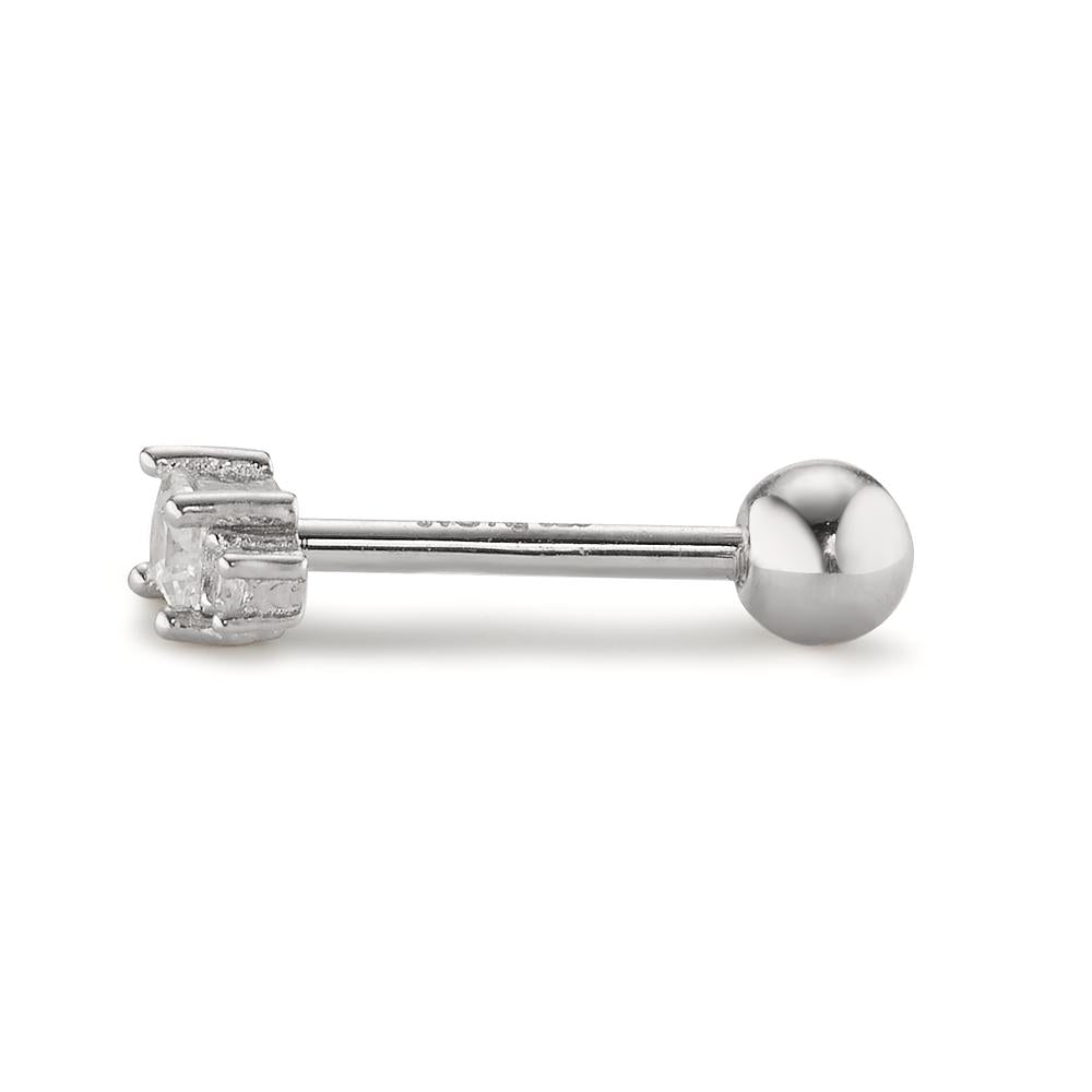 Piercing Argent Zircone 3 Pierres Rhodié