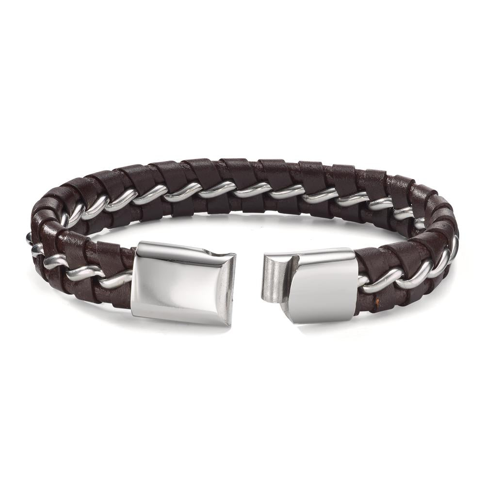 Bracciale Acciaio inossidabile, Pelle 20 cm