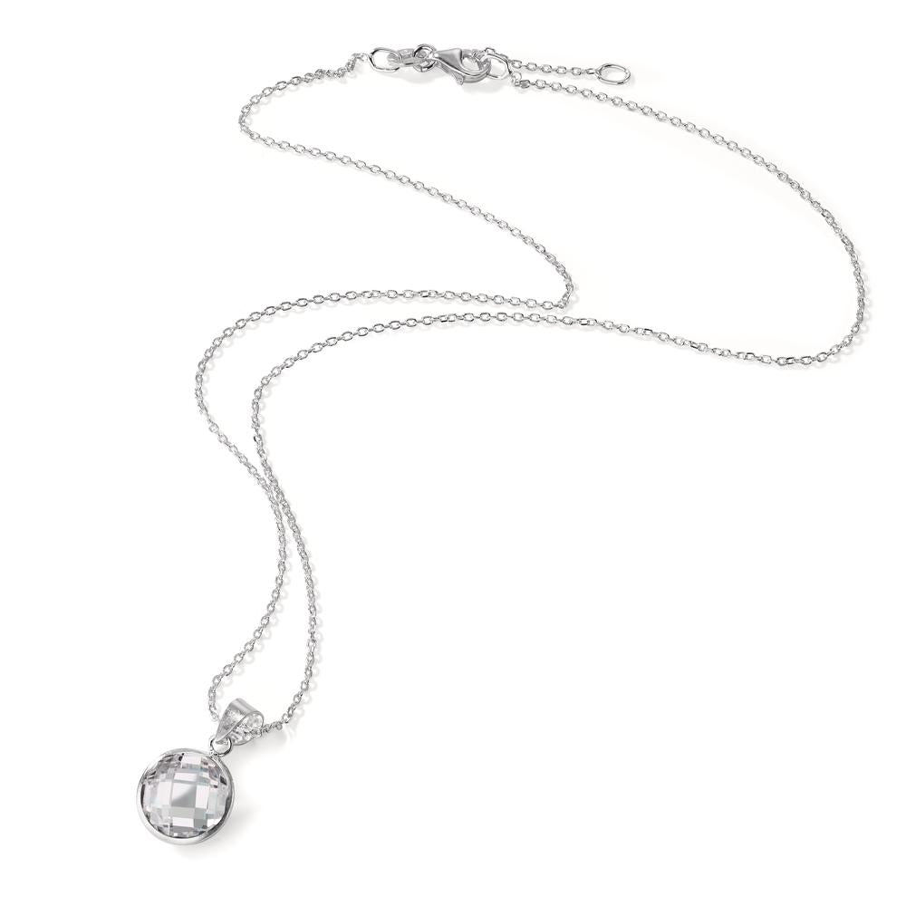 Chaînette avec pendentif Argent Zircone blanc 40-42 cm Ø10 mm