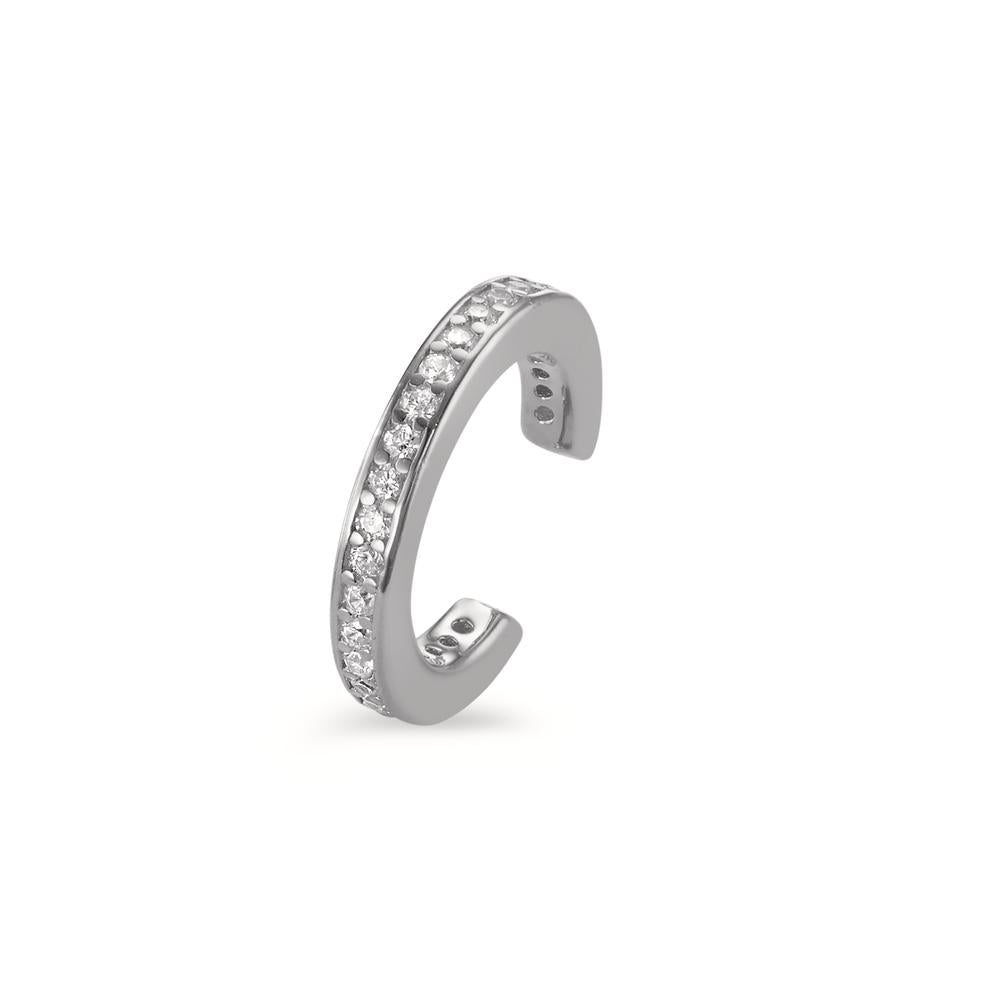 Clip per orecchio Argento Zirconia rodiato Ø12 mm