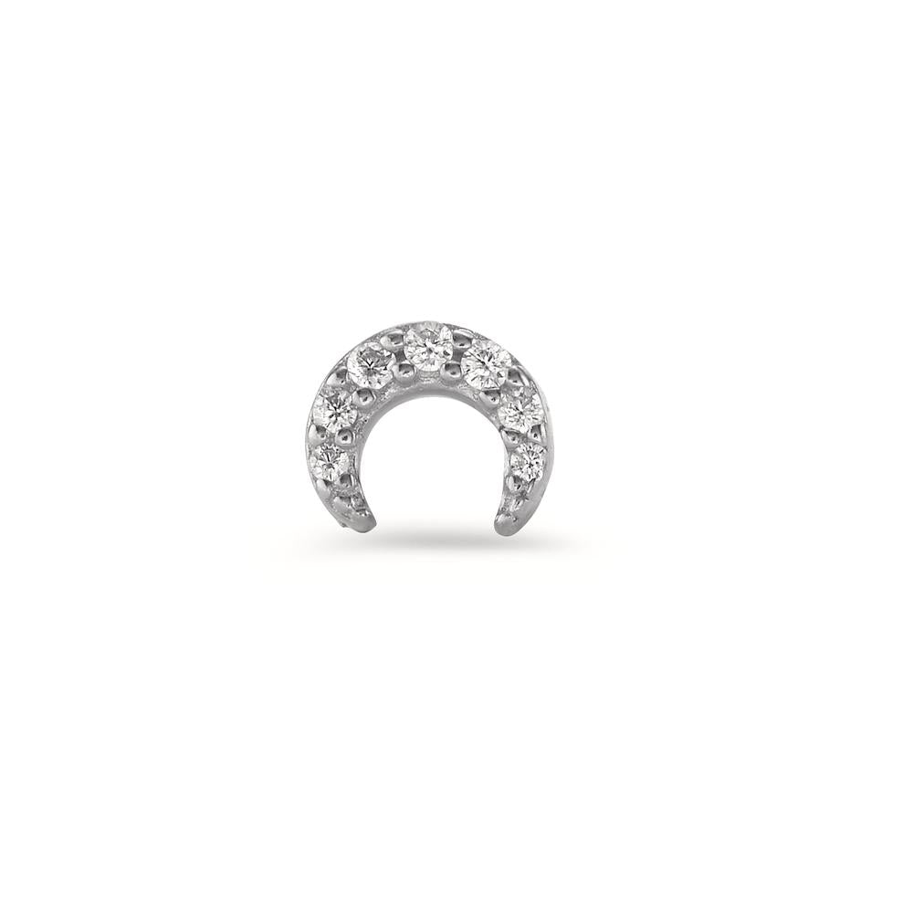 Piercing Argento Zirconia 7 pietra rodiato Luna Ø5 mm