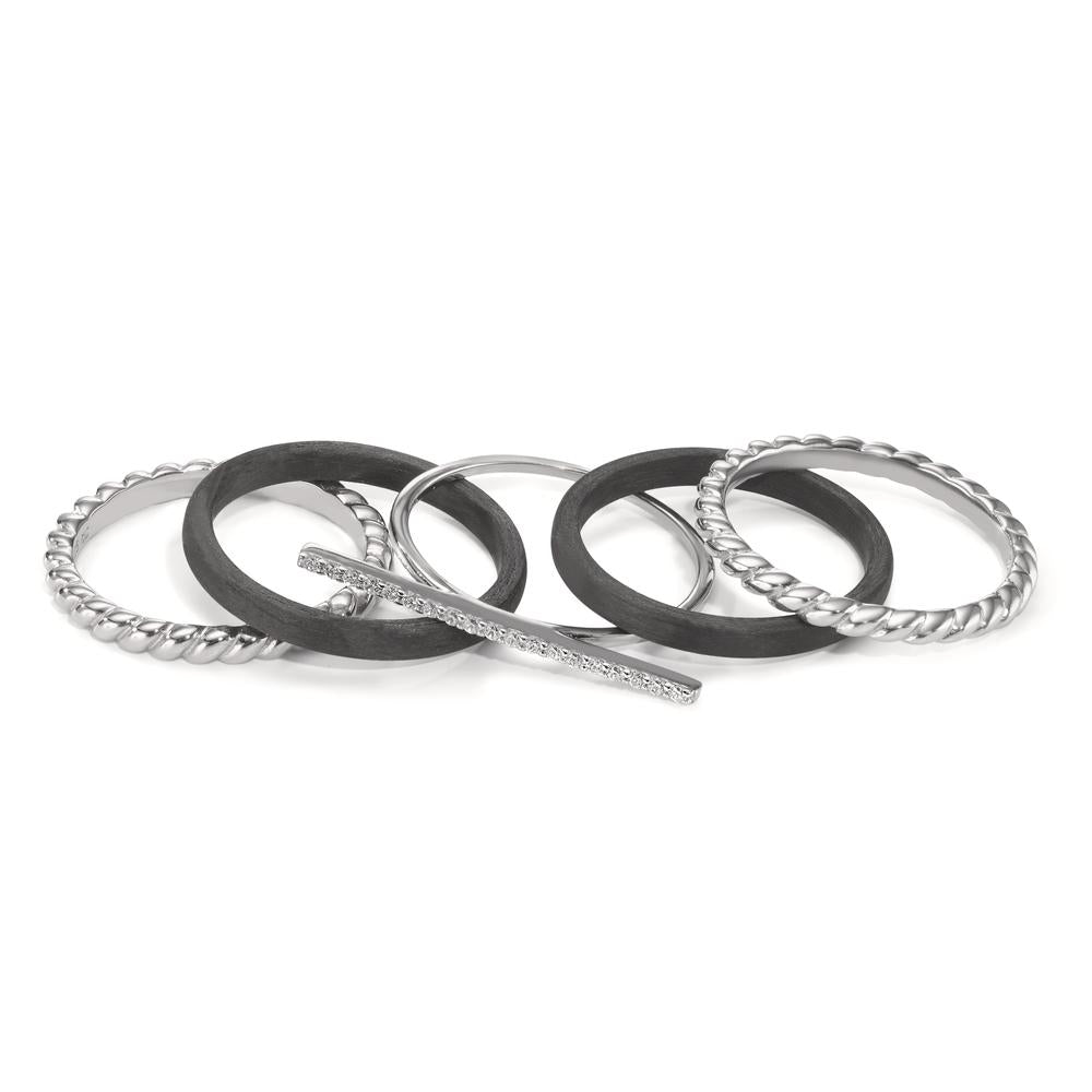 Ringset 5-teilig mit Zirkonia