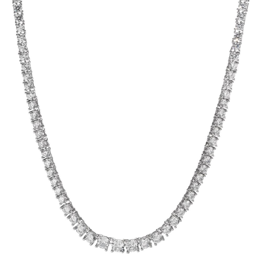 Collier Argent Zircone 106 Pierres Rhodié 43 cm