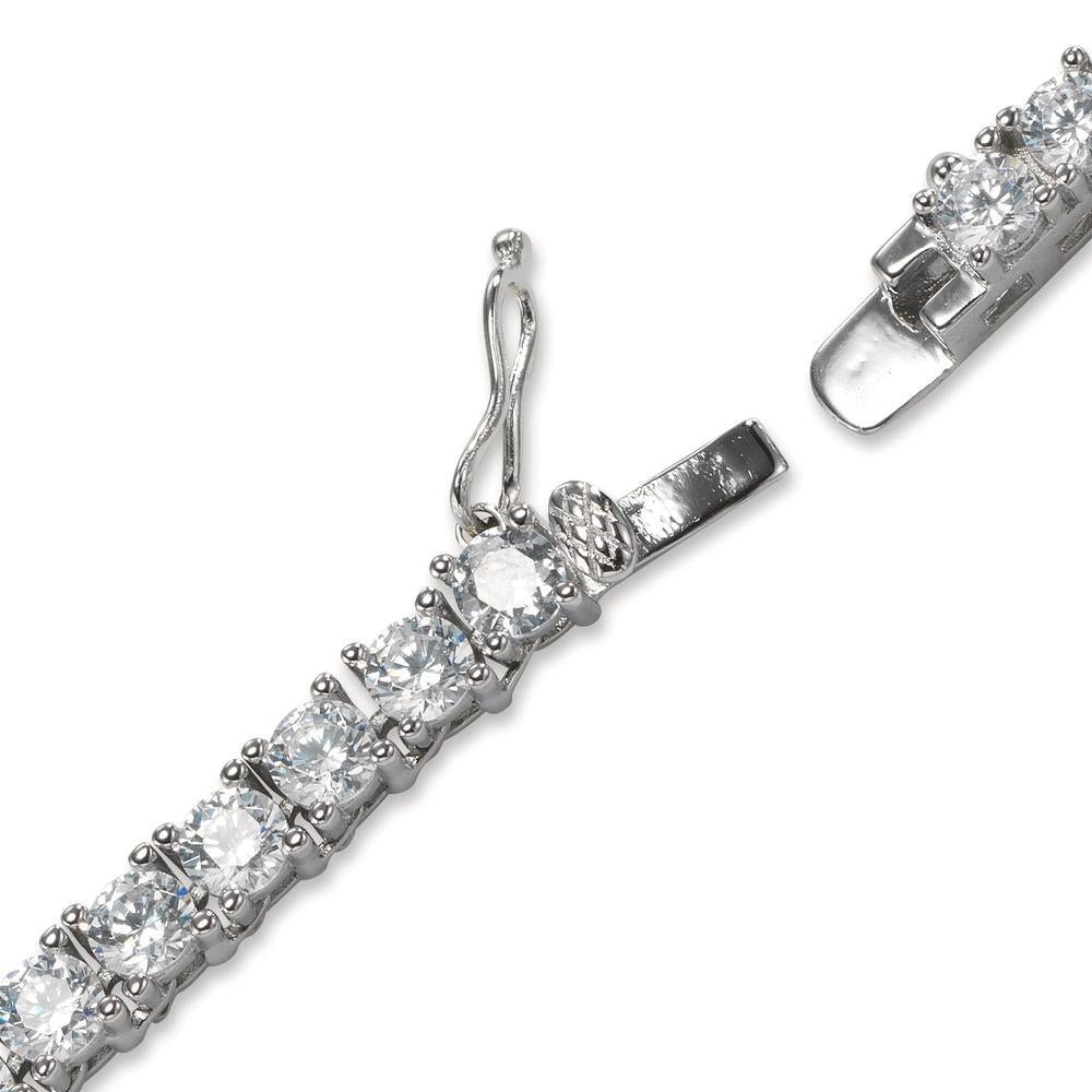 Collier Argent Zircone 106 Pierres Rhodié 43 cm