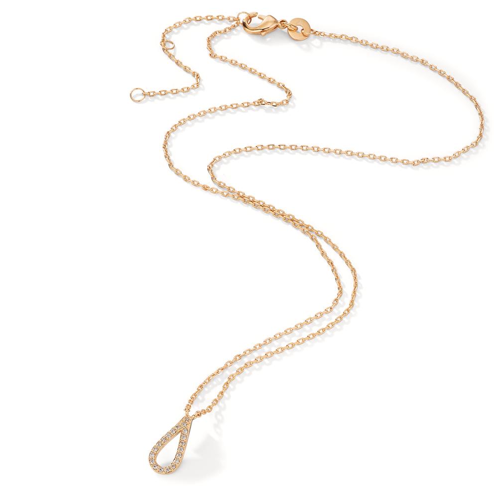 Collana Bronzo Zirconia 20 pietra dorato 40-45 cm