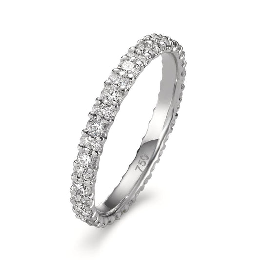 Bague d'éternité Or blanc 18K Diamant 1.159 ct, 57 Pierres, tw-si