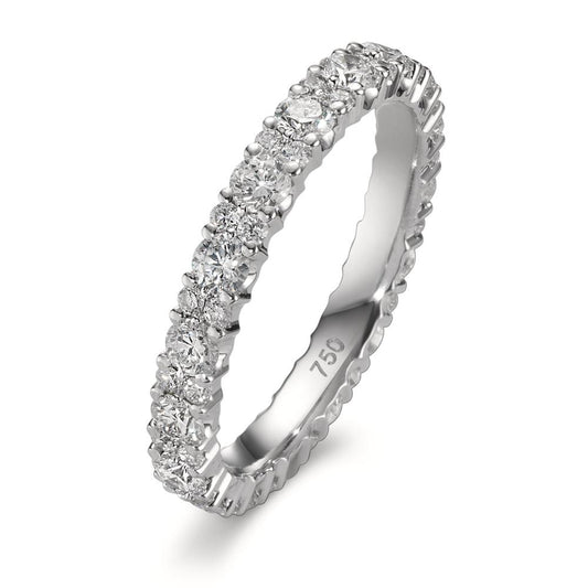 Bague d'éternité Or blanc 18K Diamant 1.87 ct, 51 Pierres, tw-si