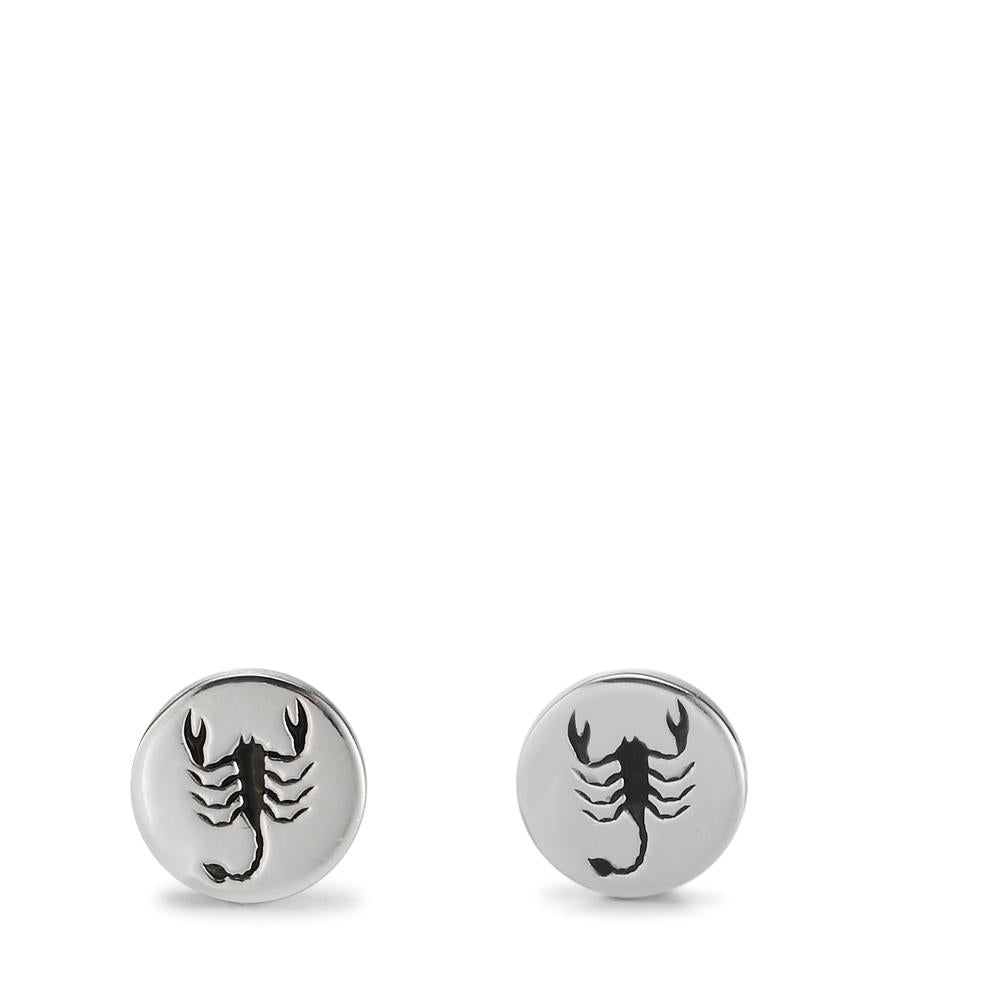 Clous d'oreilles Argent Émaillé Scorpion Ø7 mm