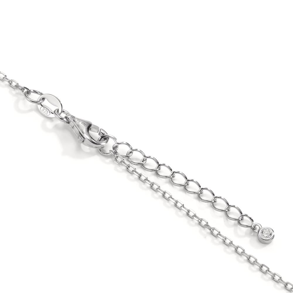 Collana Argento Zirconia colorato rodiato 42-45 cm Ø14 mm