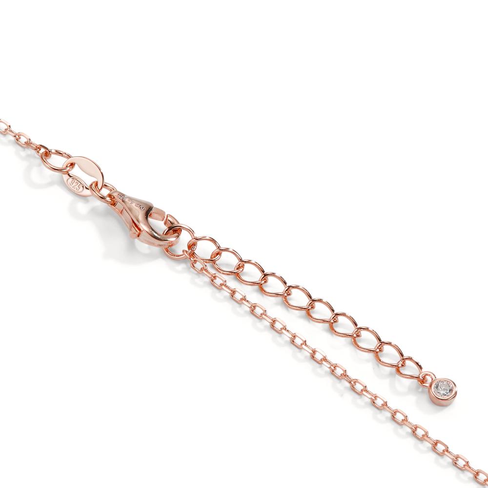 Collier Silber Zirkonia bunt rosé vergoldet verstellbar Ø14 mm