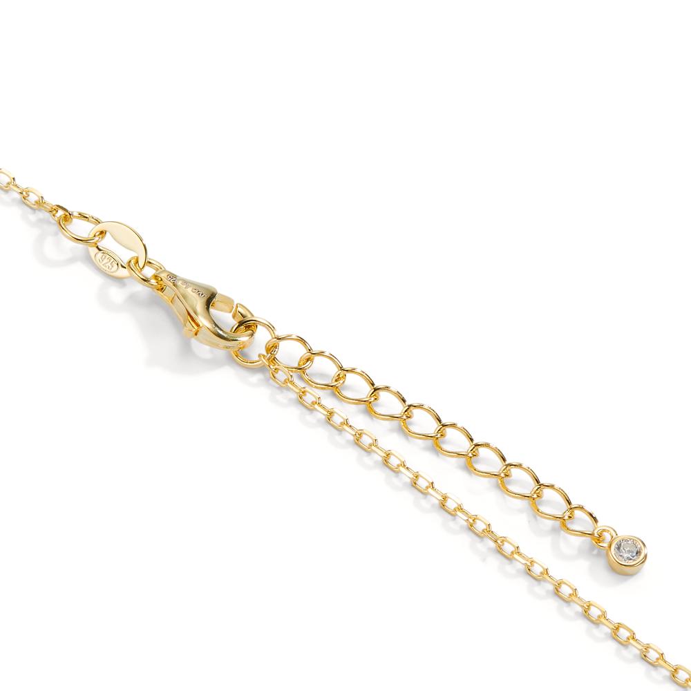 Collana Argento Zirconia giallo dorato 42-45 cm Ø14 mm