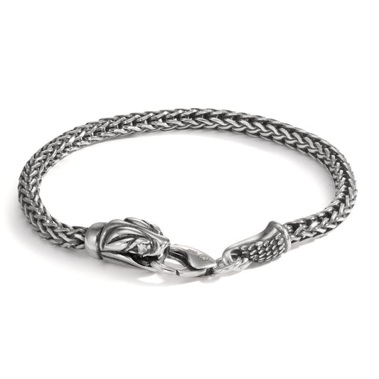 Bracciale Argento Zirconia 2 pietra patinato Linea 21 cm