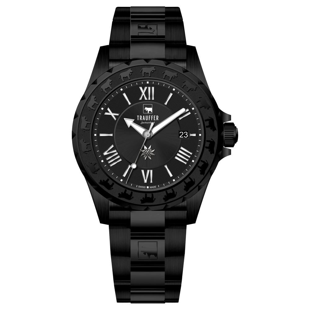 Montre Acier inoxydable noir PVD Ø43 mm