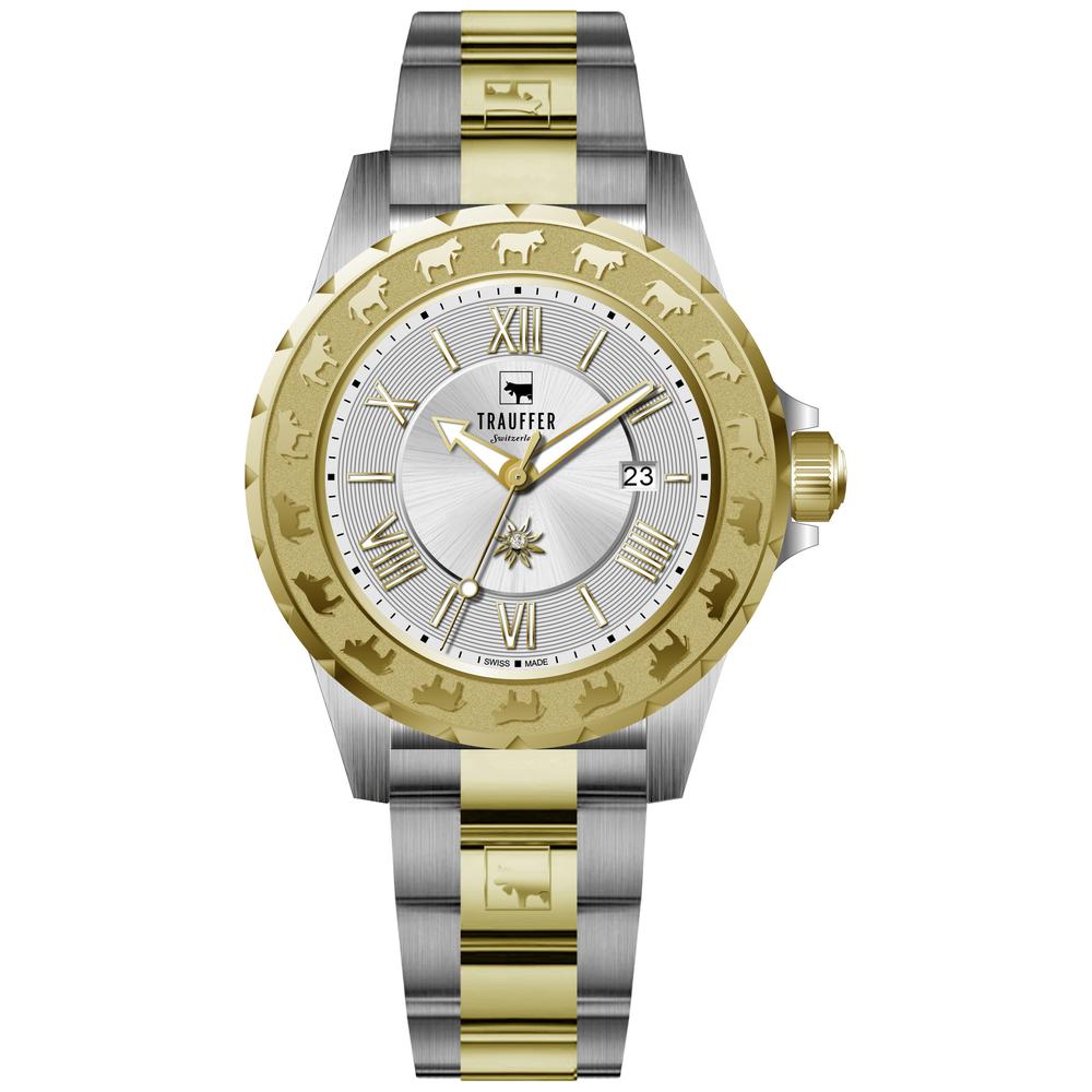 Montre Acier inoxydable Zircone jaune PVD Ø34 mm