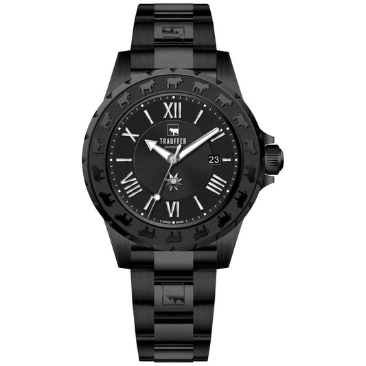 Montre Acier inoxydable Zircone noir PVD Ø34 mm