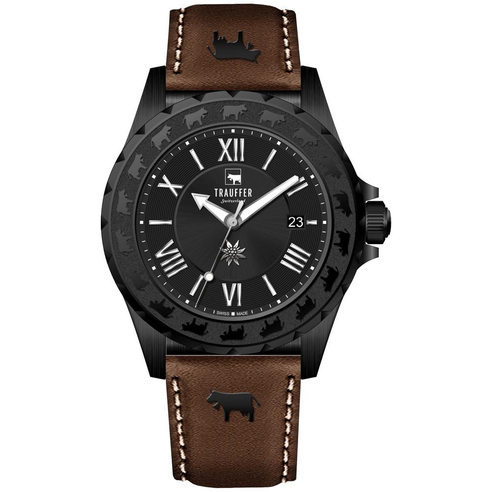 Montre Acier inoxydable noir PVD Ø43 mm