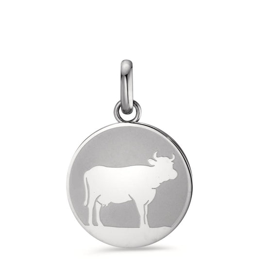 Pendentif Acier inoxydable Vache Ø18 mm