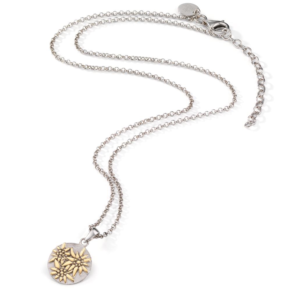 Collier Argent bicolore Rhodié Edelweiss 44-48 cm