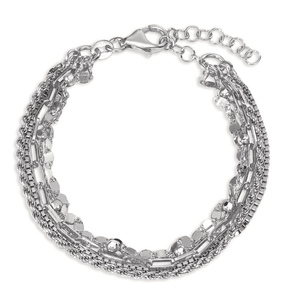 Bracelet Argent Rhodié 15.5-18.5 cm