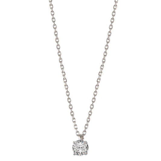 Collana Argento Zirconia 5 mm rodiato 38-45 cm