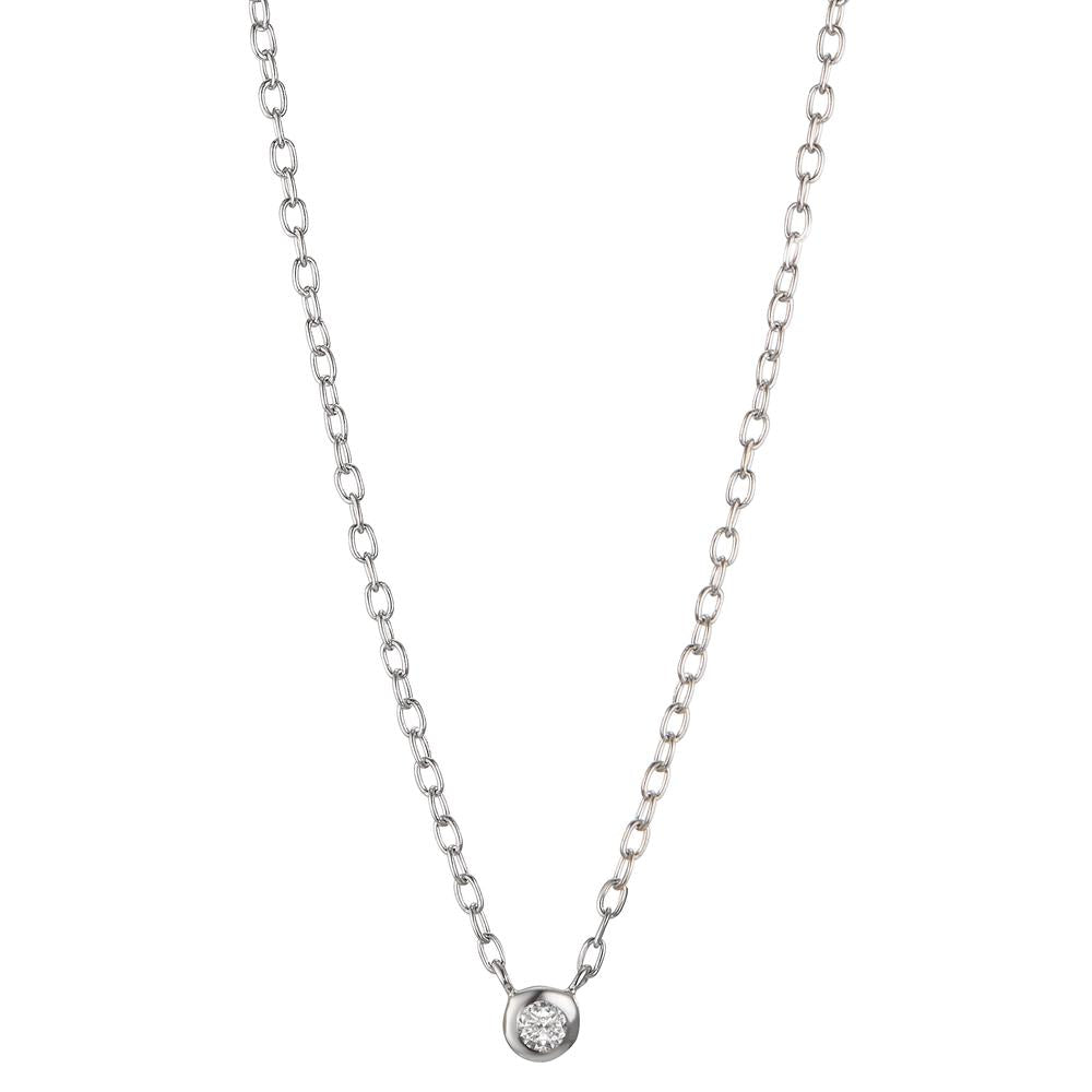 Collana Argento Zirconia rodiato 40-45 cm