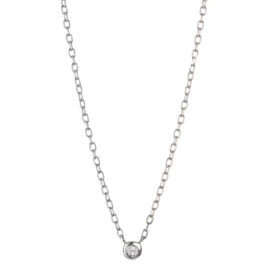 Collier Argent Zircone Rhodié 40-45 cm