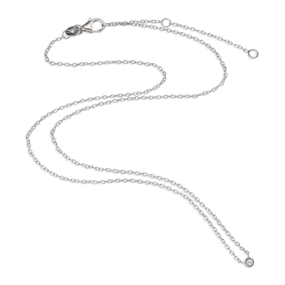 Collana Argento Zirconia rodiato 40-45 cm