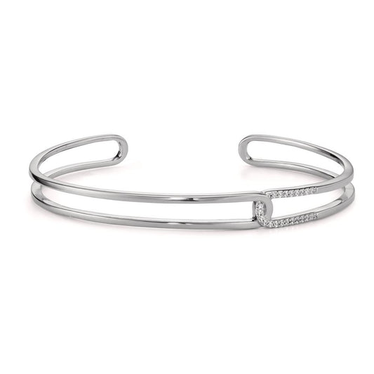 Bracciale Argento Zirconia rodiato Ø50 mm