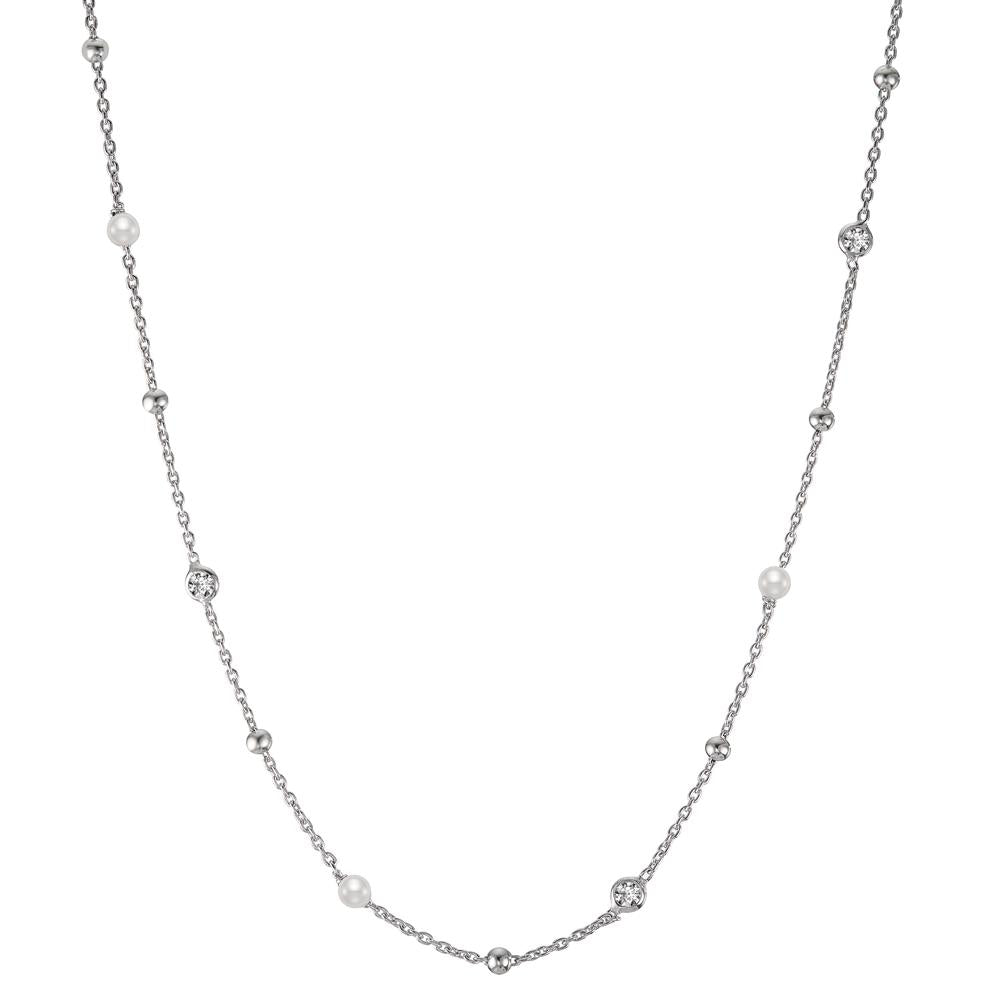 Collana Argento Zirconia 3 pietra rodiato 40-44 cm