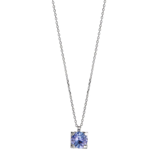 Collier Or blanc 18K Tanzanite 0.48 ct 40-42 cm