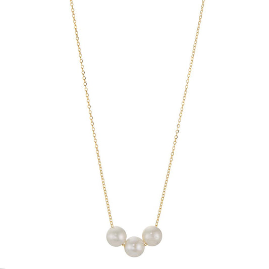 Collier Or jaune 18K perle d'eau douce 40-42 cm