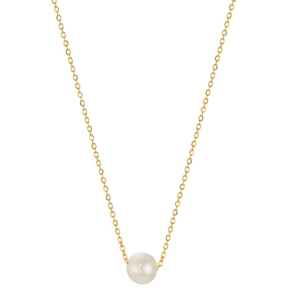 Collier Or jaune 18K perle d'eau douce 40-42 cm