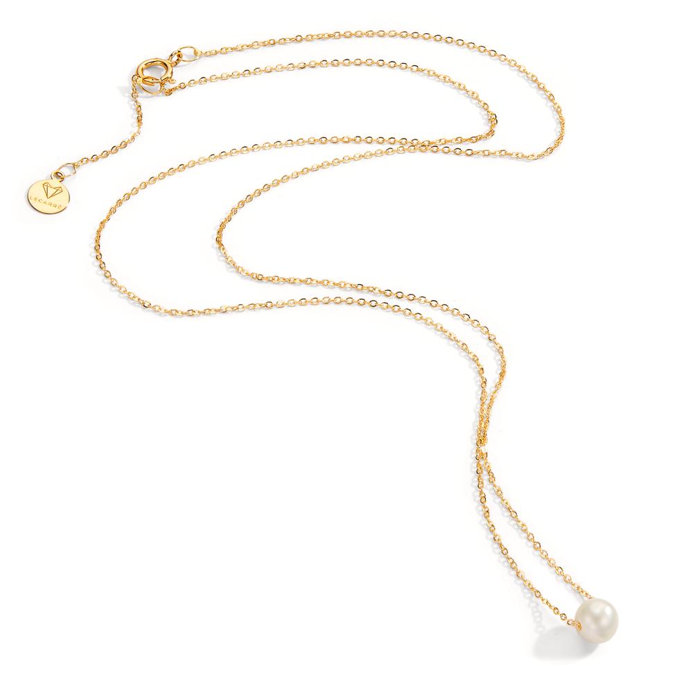 Collier Or jaune 18K perle d'eau douce 40-42 cm