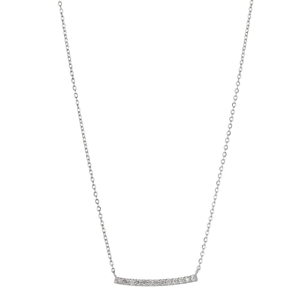 Collana Oro bianco 750/18 carati Diamante 0.06 ct, 13 pietra, w-si 40-42 cm