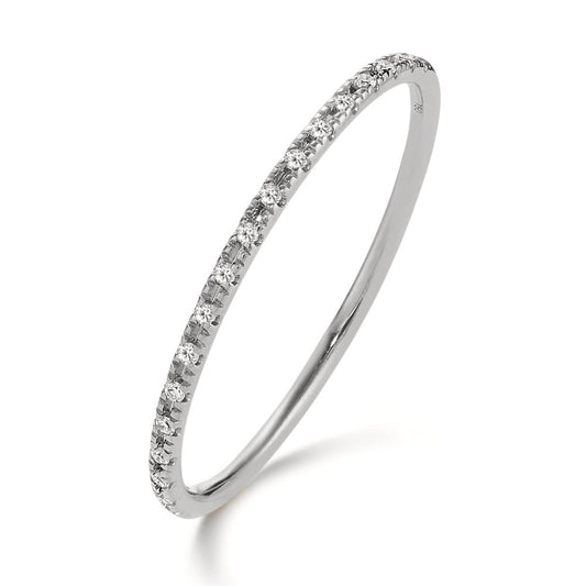 Bague d'éternité Or blanc 18K Diamant 0.04 ct, 18 Pierres, w-si