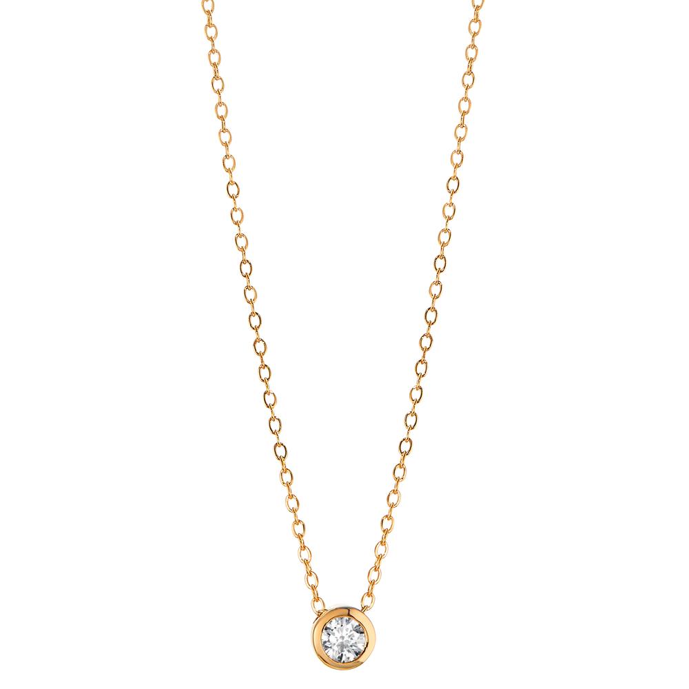 Collier 750/18 K Gelbgold Diamant 0.05 ct, w-si verstellbar