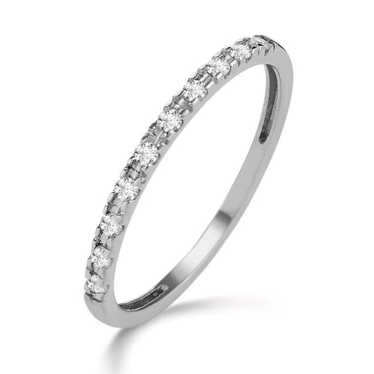 Bague d'éternité Or blanc 18K Diamant 0.15 ct, 10 Pierres, w-si