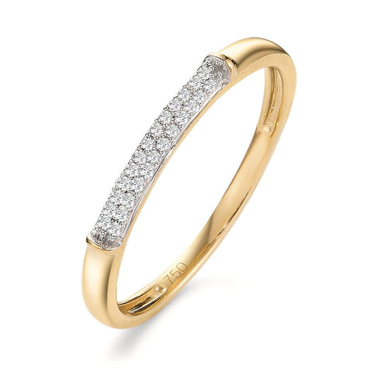 Bague d'éternité Or jaune 18K Diamant 0.04 ct, 25 Pierres, w-si