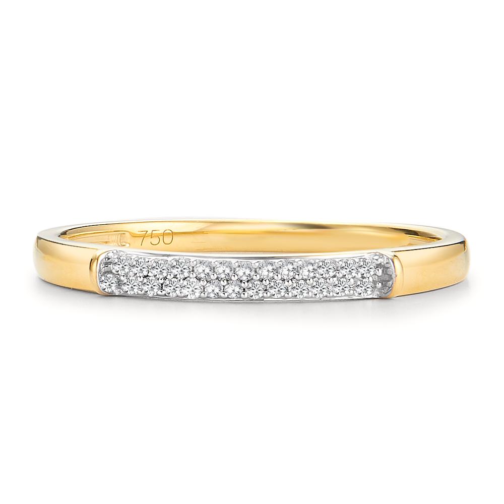 Bague d'éternité Or jaune 18K Diamant 0.04 ct, 25 Pierres, w-si