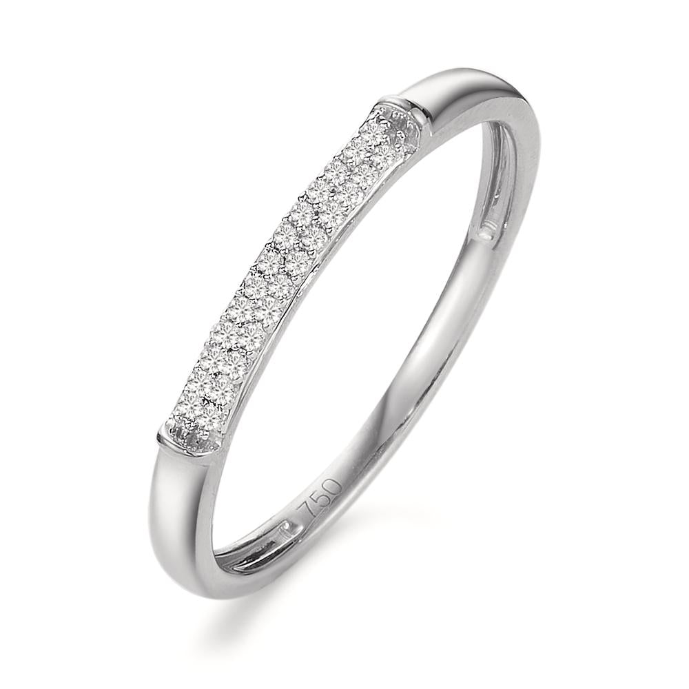 Bague d'éternité Or blanc 18K Diamant 0.04 ct, 25 Pierres, w-si