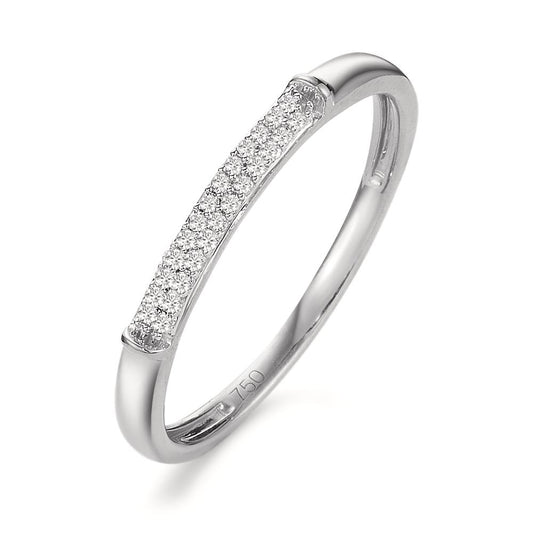 Bague d'éternité Or blanc 18K Diamant 0.04 ct, 25 Pierres, w-si