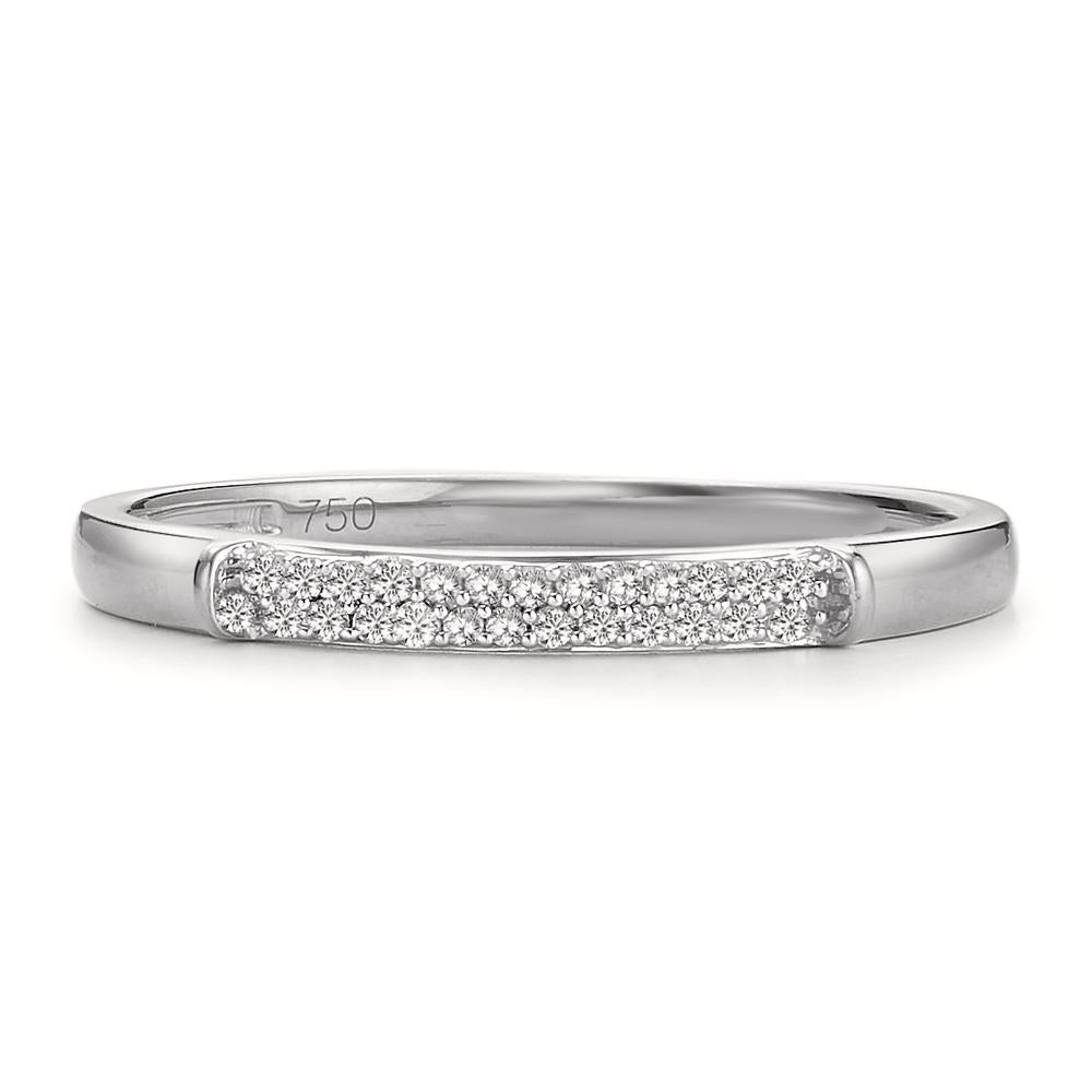 Bague d'éternité Or blanc 18K Diamant 0.04 ct, 25 Pierres, w-si