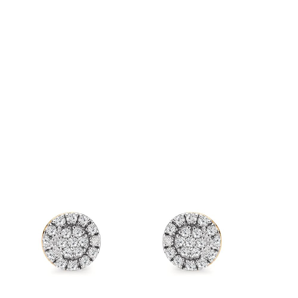 Clous d'oreilles Or jaune 18K Diamant 0.19 ct, w-si Ø6 mm