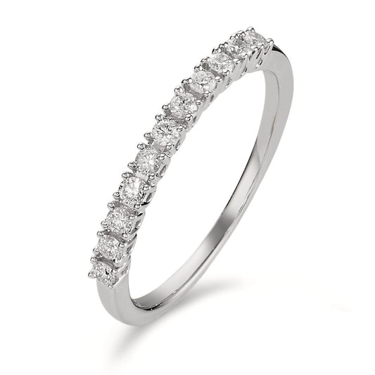 Bague d'éternité Or blanc 18K Diamant 0.24 ct, 11 Pierres, w-si