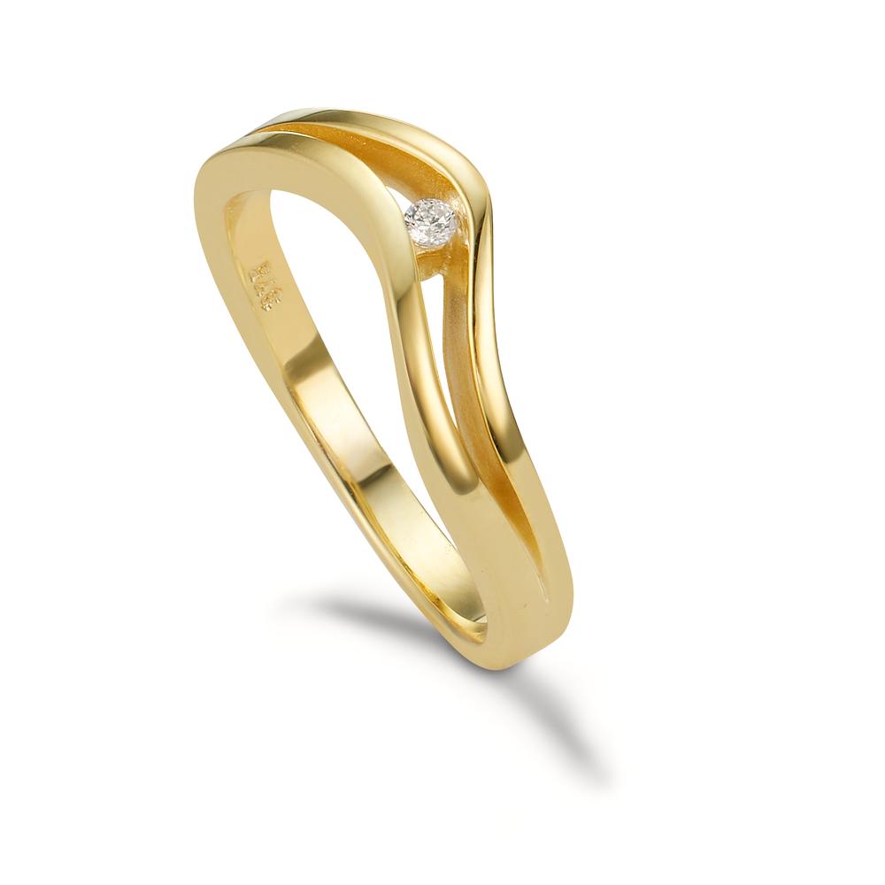 Anello Oro giallo 375/9K Zirconia