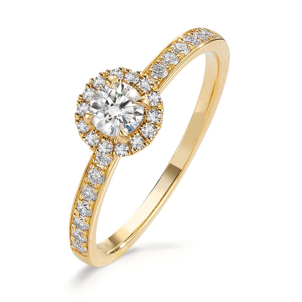 Bague d'éternité Or jaune 18K Diamant 0.50 ct, w-si Ø6.5 mm