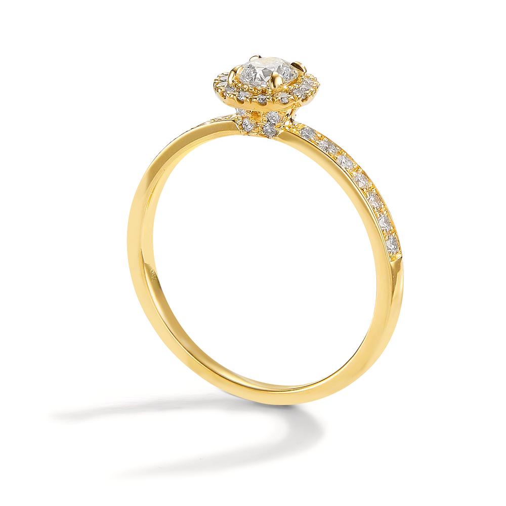 Bague d'éternité Or jaune 18K Diamant 0.50 ct, w-si Ø6.5 mm