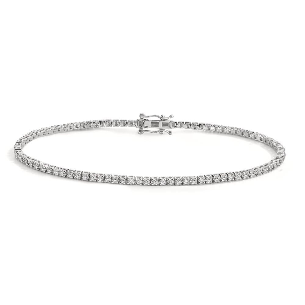 Bracelet Or blanc 18K Diamant 0.96 ct, 88 Pierres, w-si 18 cm