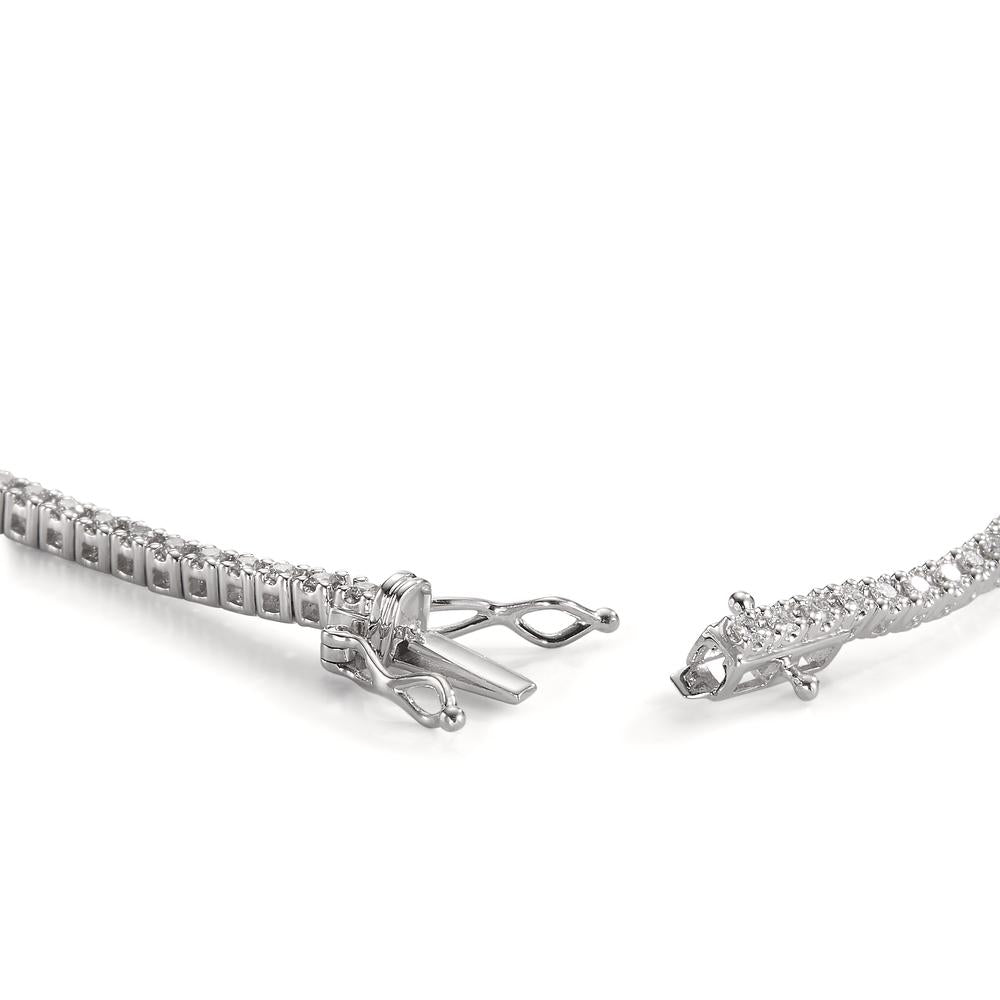 Bracelet Or blanc 18K Diamant 0.96 ct, 88 Pierres, w-si 18 cm